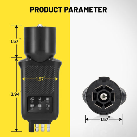 Oyviny tester in use on a truck or boat trailer for on-site diagnostics.