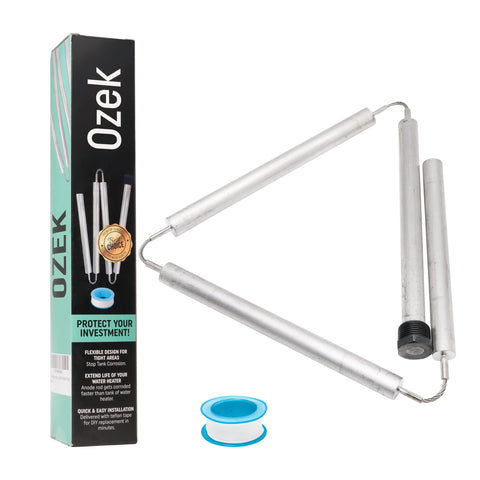 Ozek 44-inch segmented magnesium anode rod ready to install, helping extend tank life