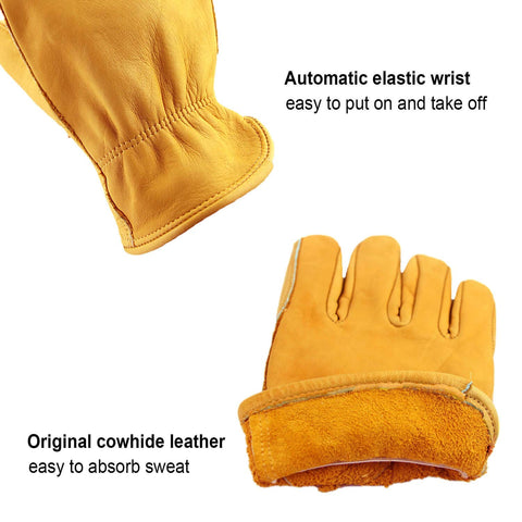 Inside cowhide leather is breathable and comfortable without additional lining.