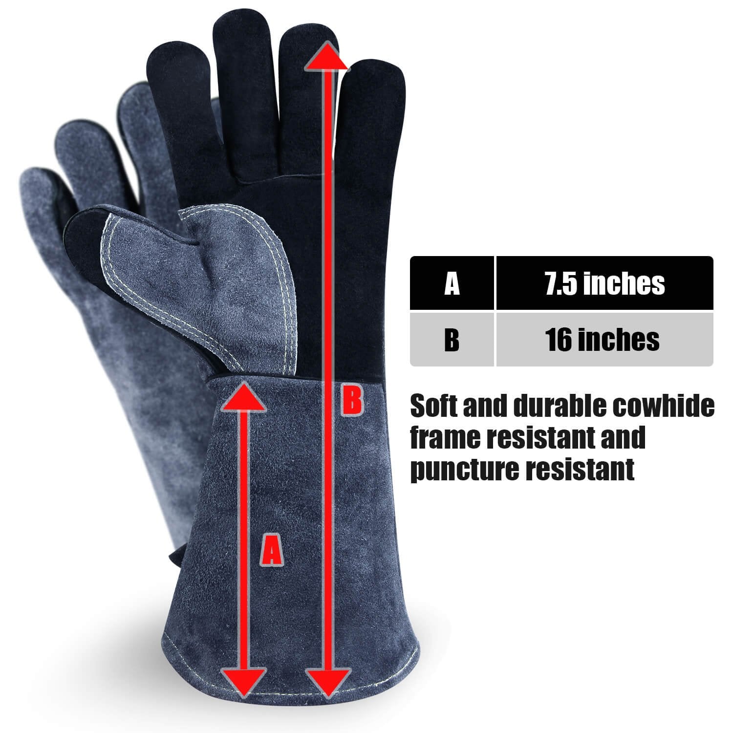 OZERO Grill Gloves interior lining reveals soft heat-insulated layer