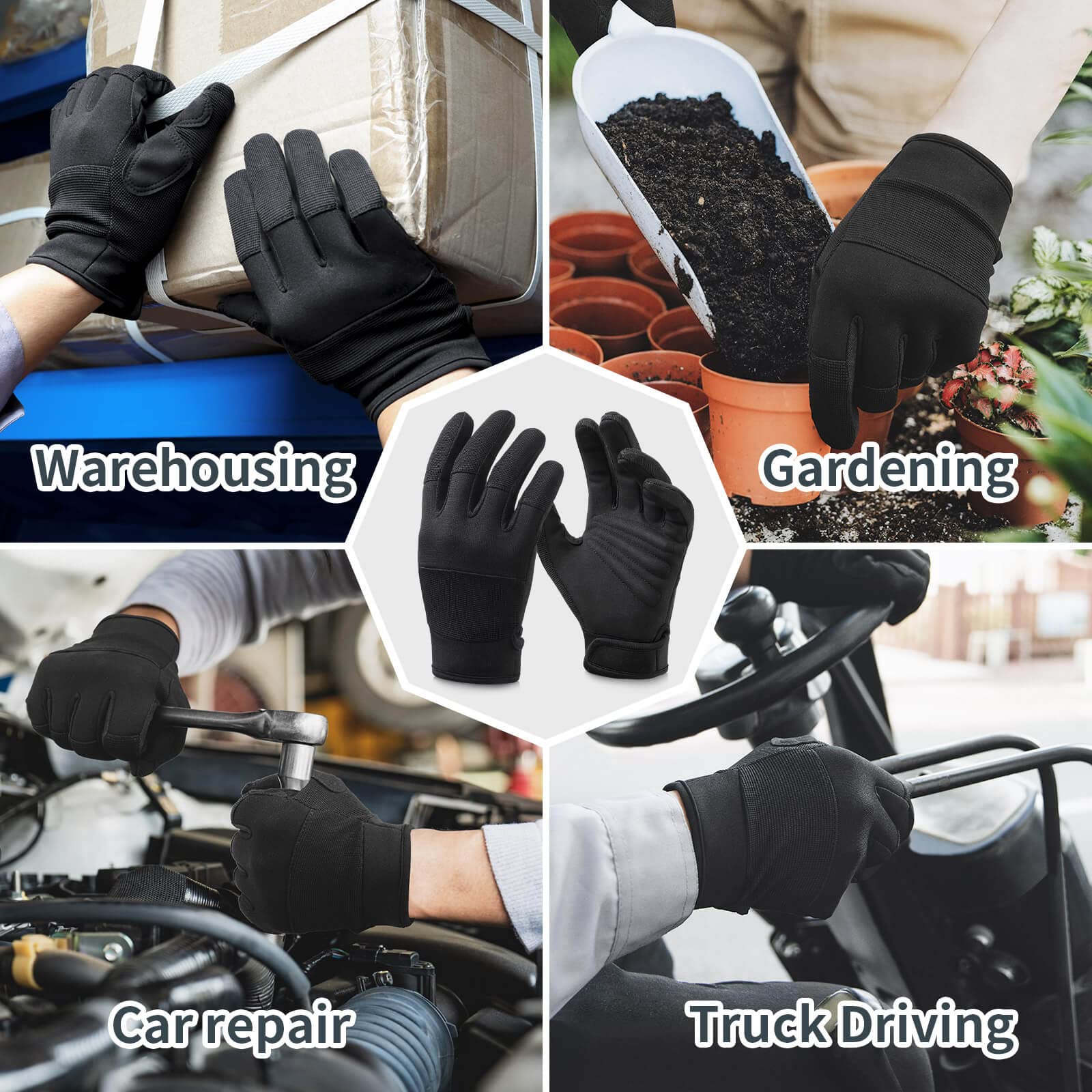 OZERO gloves with dexterous palm for precise tool handling