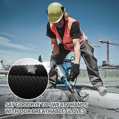 OZERO gloves showing touchscreen friendly palm for easy device use on the job