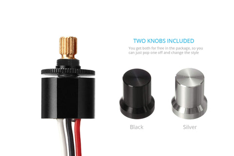Oznium dimmer knob in a marine setup showing waterproof performance
