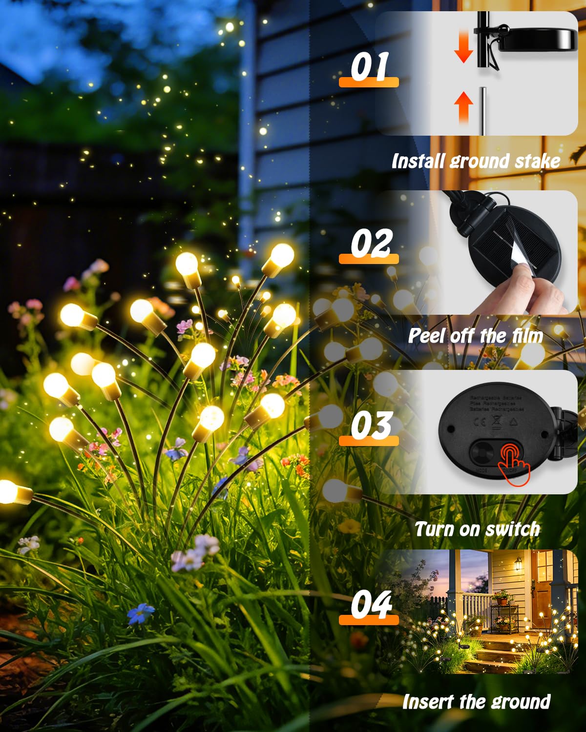 OZS 6-pack fairy lights decorate gardens, porches, and party spaces.