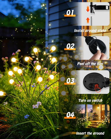 OZS 6-pack fairy lights decorate gardens, porches, and party spaces.