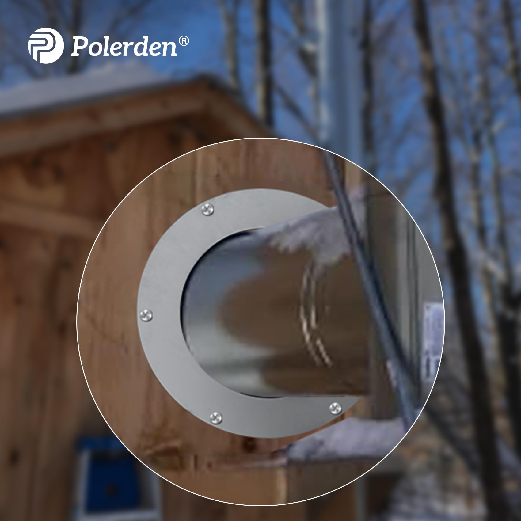 P Polerden wall thimble suited for flat ceiling installations.