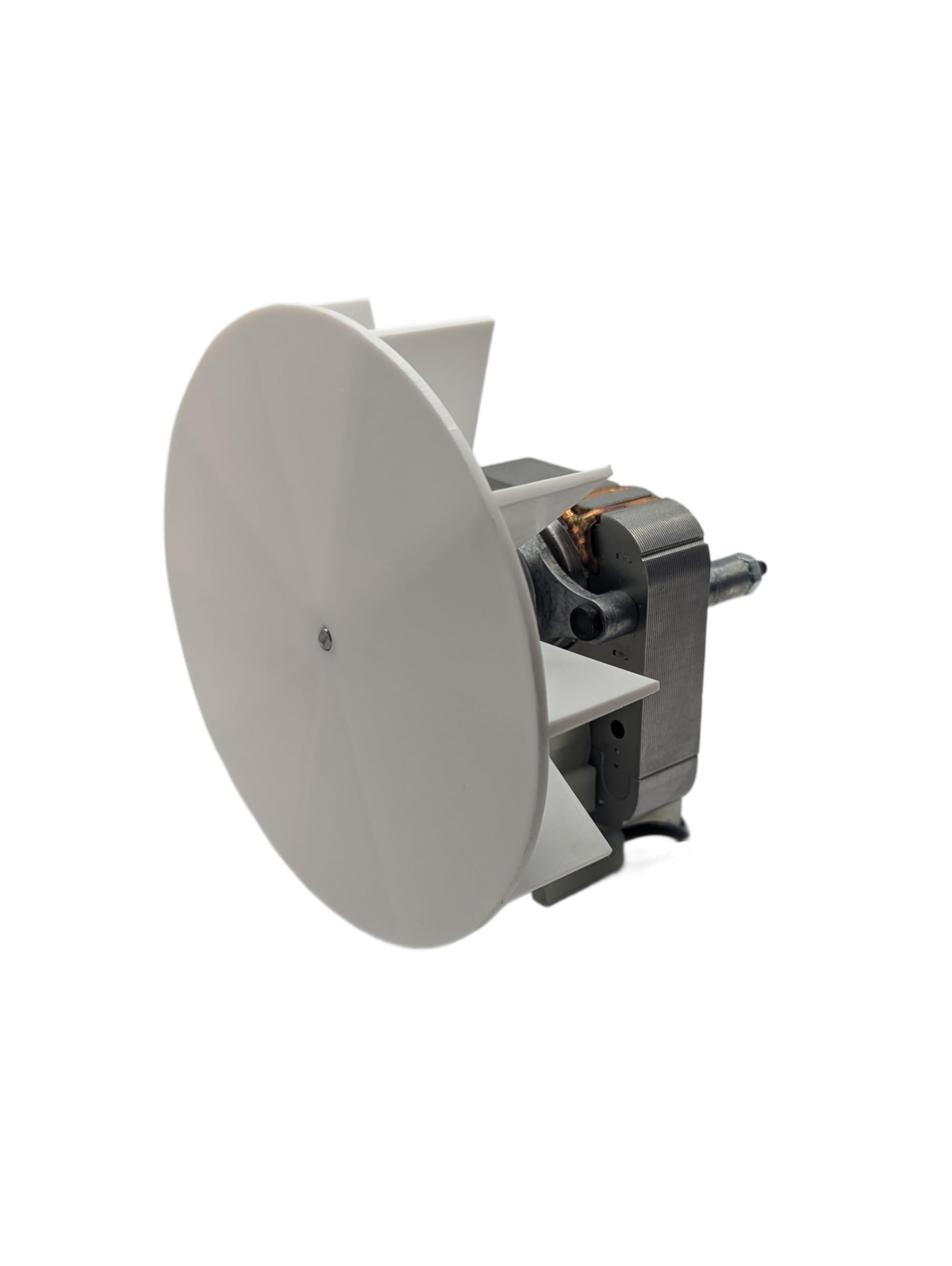 P-Tech flat paddle-style fan assembly fits compact baths