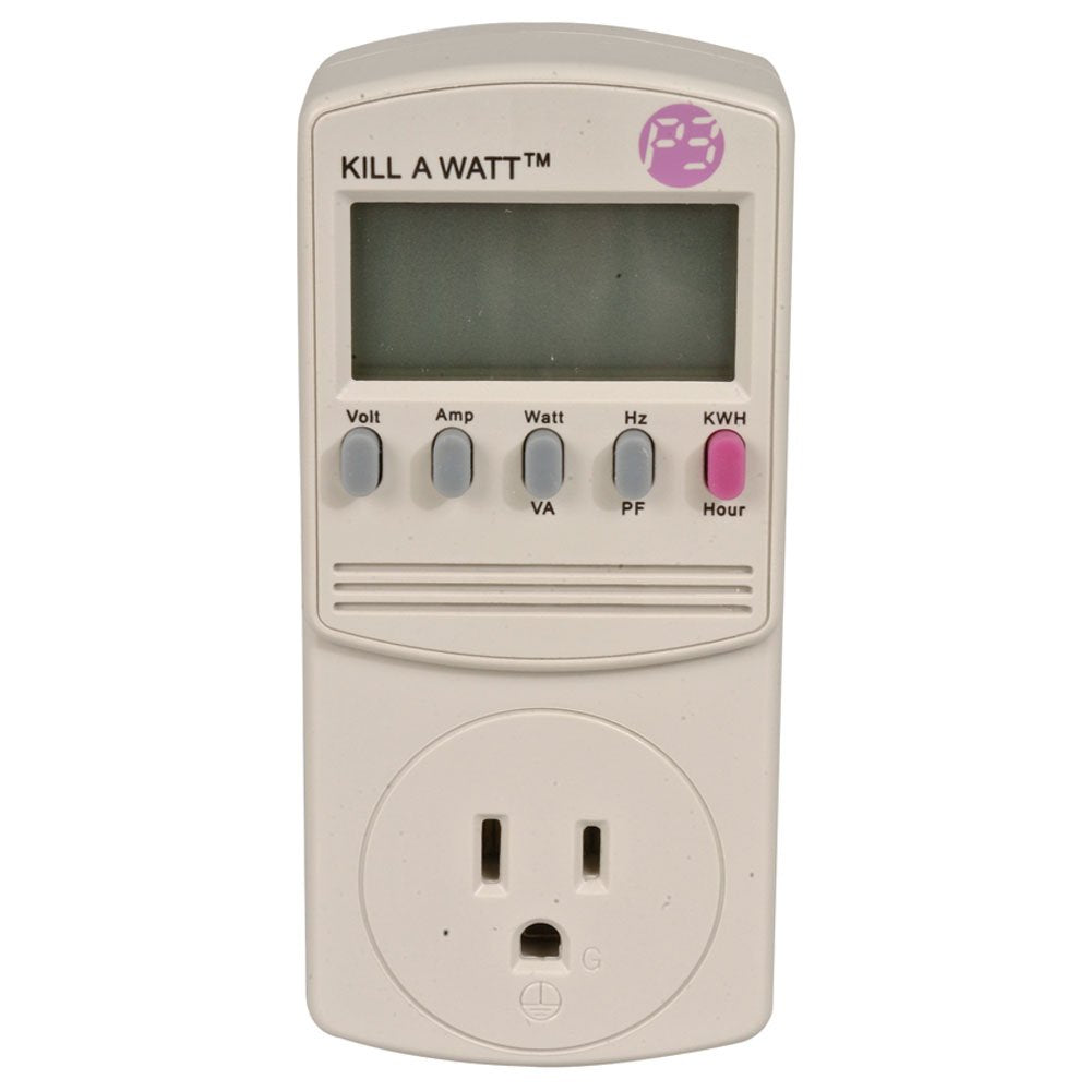 P3 P4400-VP monitor displaying voltage and wattage for real-time energy insight.