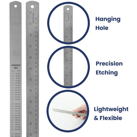 Pacific Arc ruler hanging hole for easy storage.