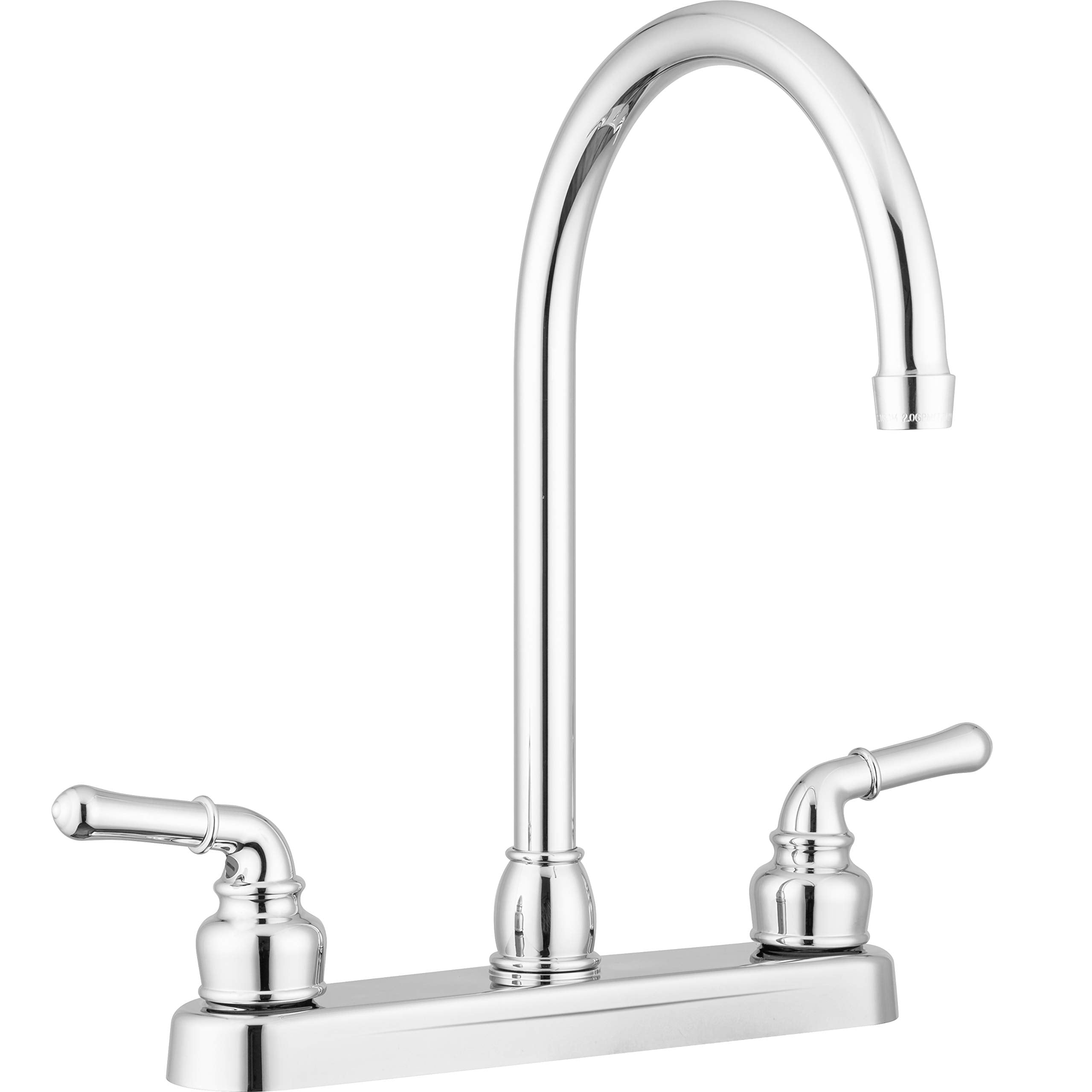 Pacific Bay Lynden front view shows polished chrome finish for durable kitchen style