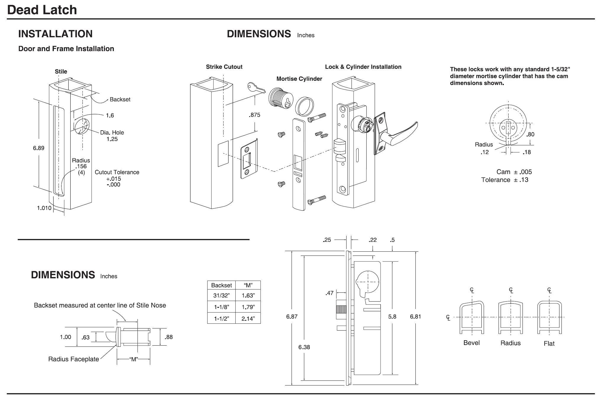 Left-hand configuration for easy mounting on standard doors.