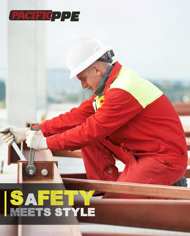 PACIFIC PPE full brim hard hat outdoor use scenario with sun and weather.