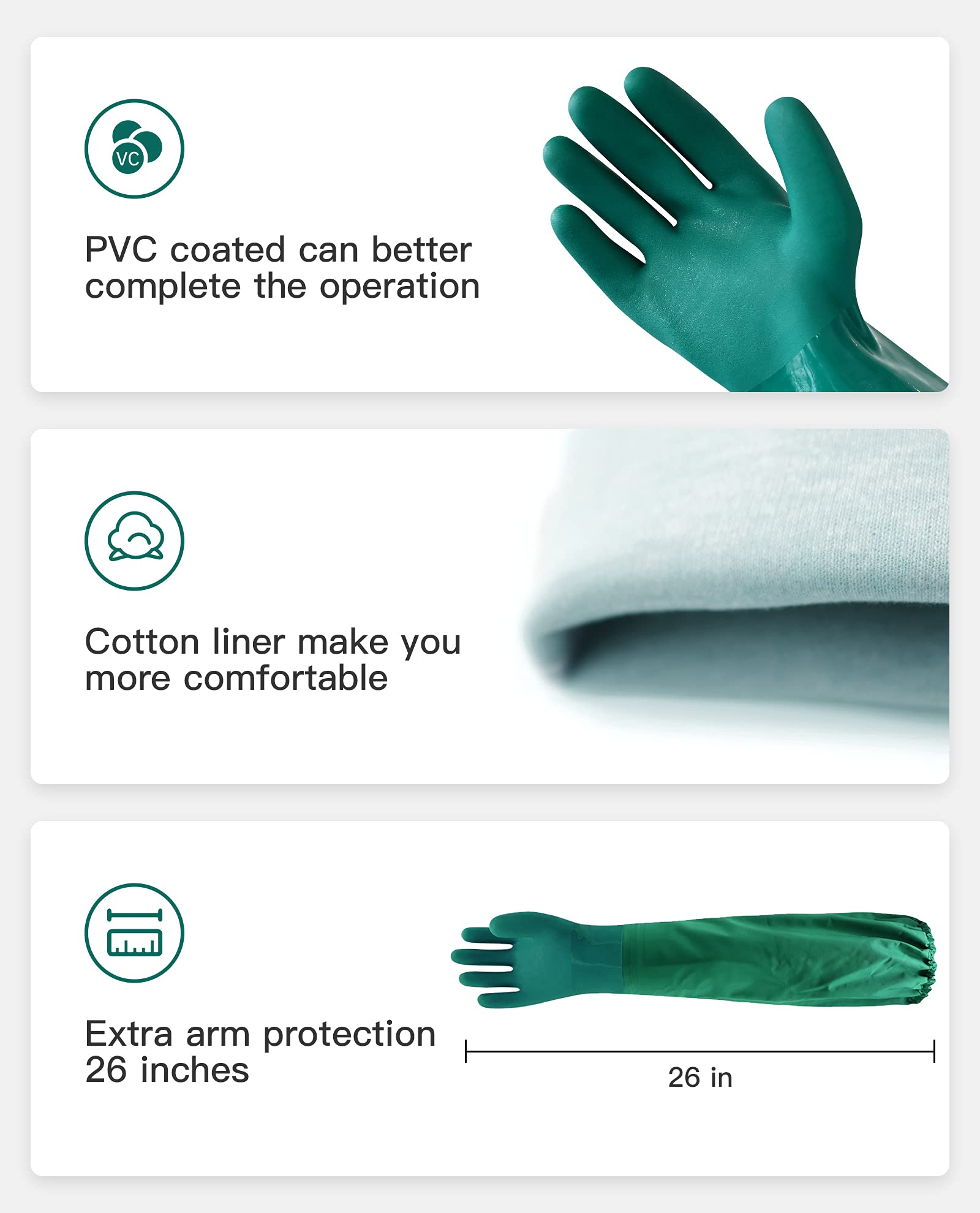 PACIFIC PPE PVC rubber gloves provide waterproof protection with durable palm grip