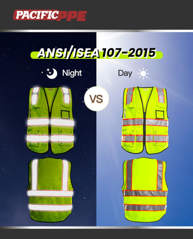 PACIFIC PPE safety vest side pocket detail showing organized storage for tools