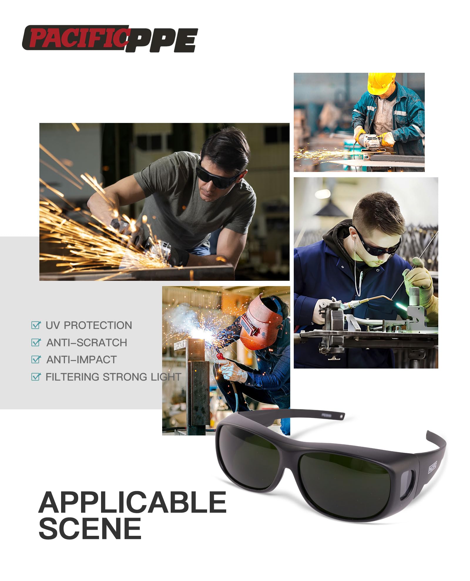 PACIFIC PPE washable lenses stay clear and scratch-resistant after cleaning.