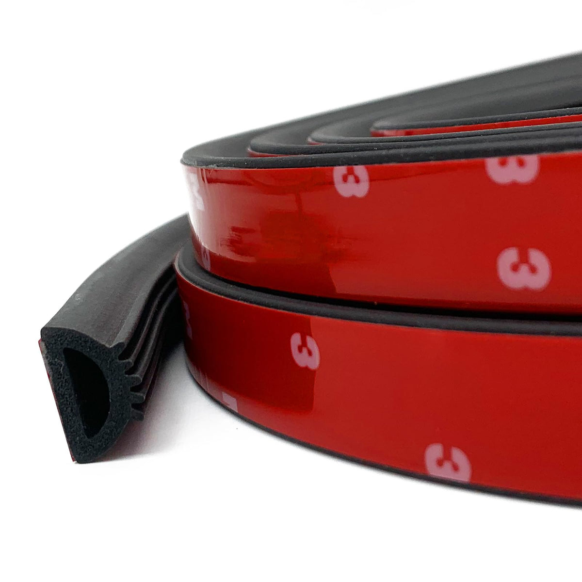 PACIXU D Shape EPDM weather stripping in a 20ft roll for durable door sealing