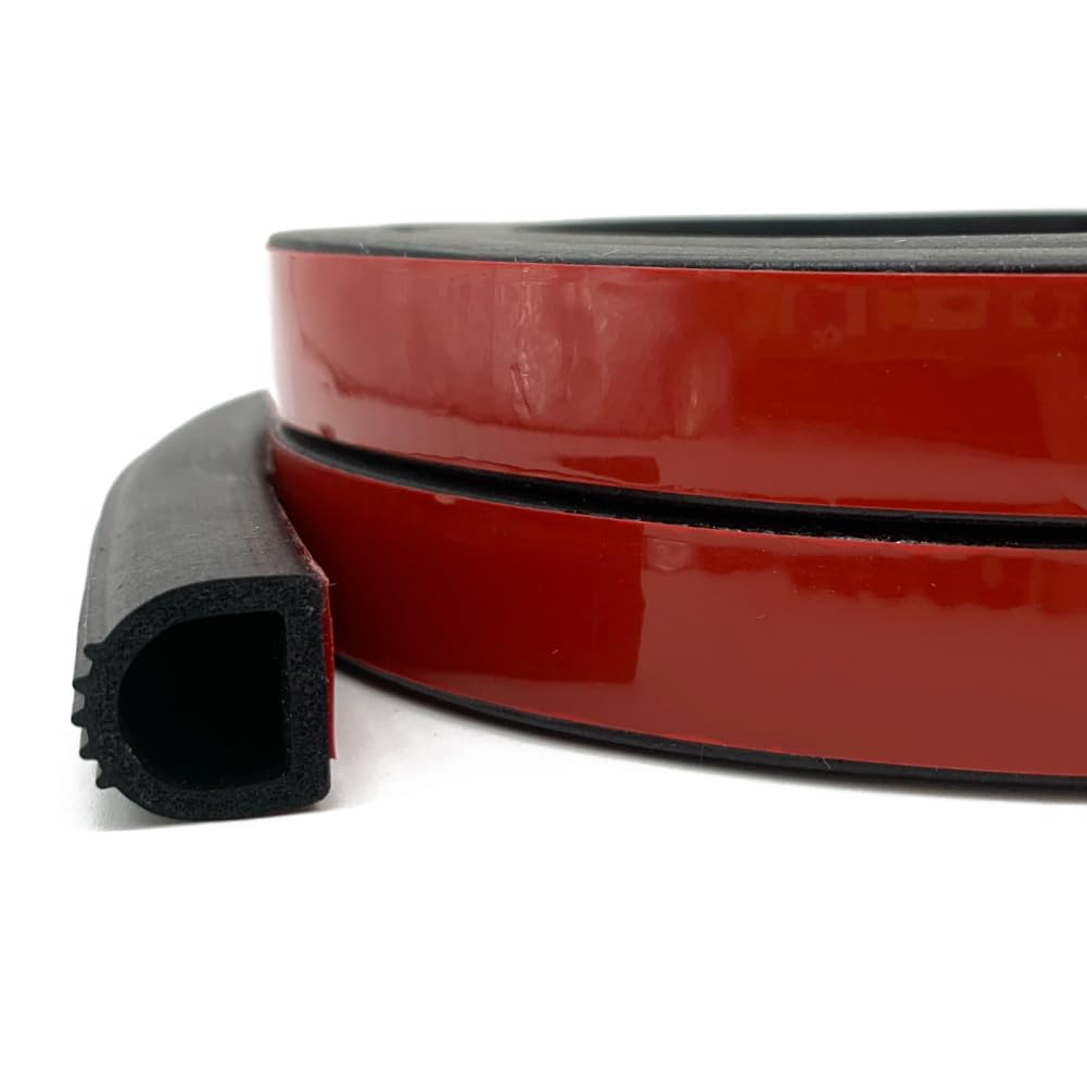 PACIXU D Shape weather strip with strong adhesive for draft protection.