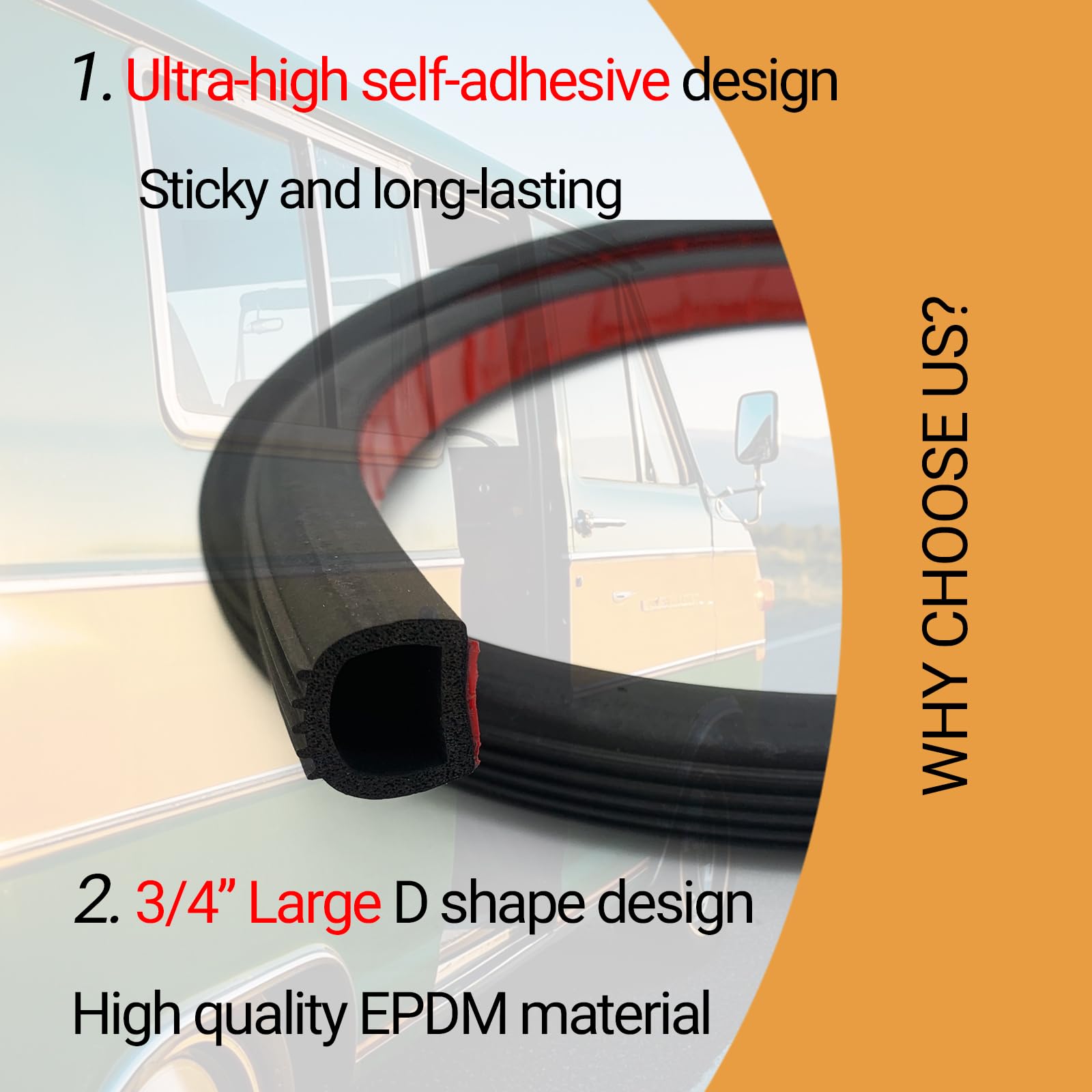 PACIXU D shape seal provides tight automotive seals when pressed into place.