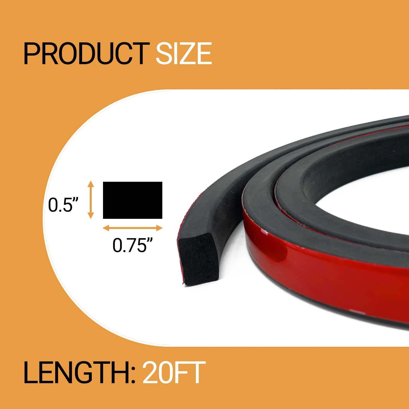 PACIXU rectangle foam seal EPDM material close-up highlighting tear and wear resistance.