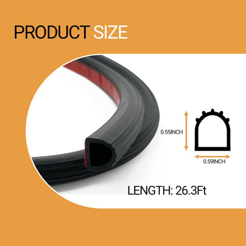 PACIXU self-adhesive foam gasket seals a car door against wind and dust.