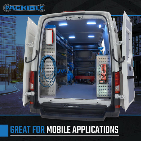Packible Manta Mount demonstrates 50 lb per cleat capacity for robust storage.