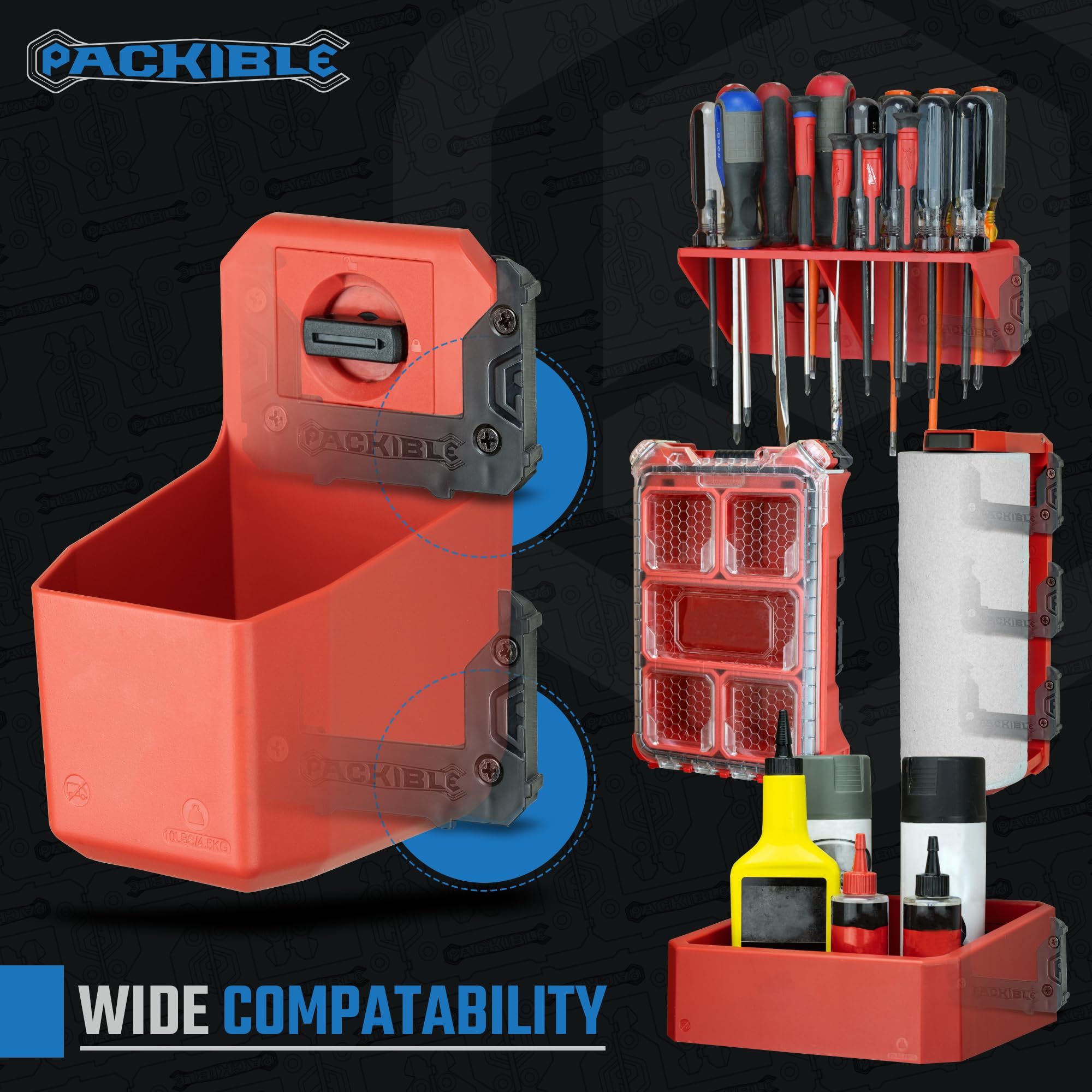 Durable polycarbonate body on Packible Manta Mount delivers long-lasting strength.