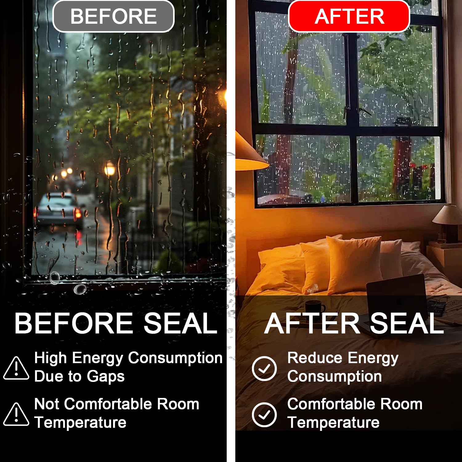 PackYard weatherproof tape easily cuts to fit gaps in kitchen and bathroom cabinets