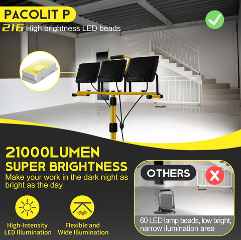 PACOLIT P foldable tripod stand enabling easy transport and compact storage