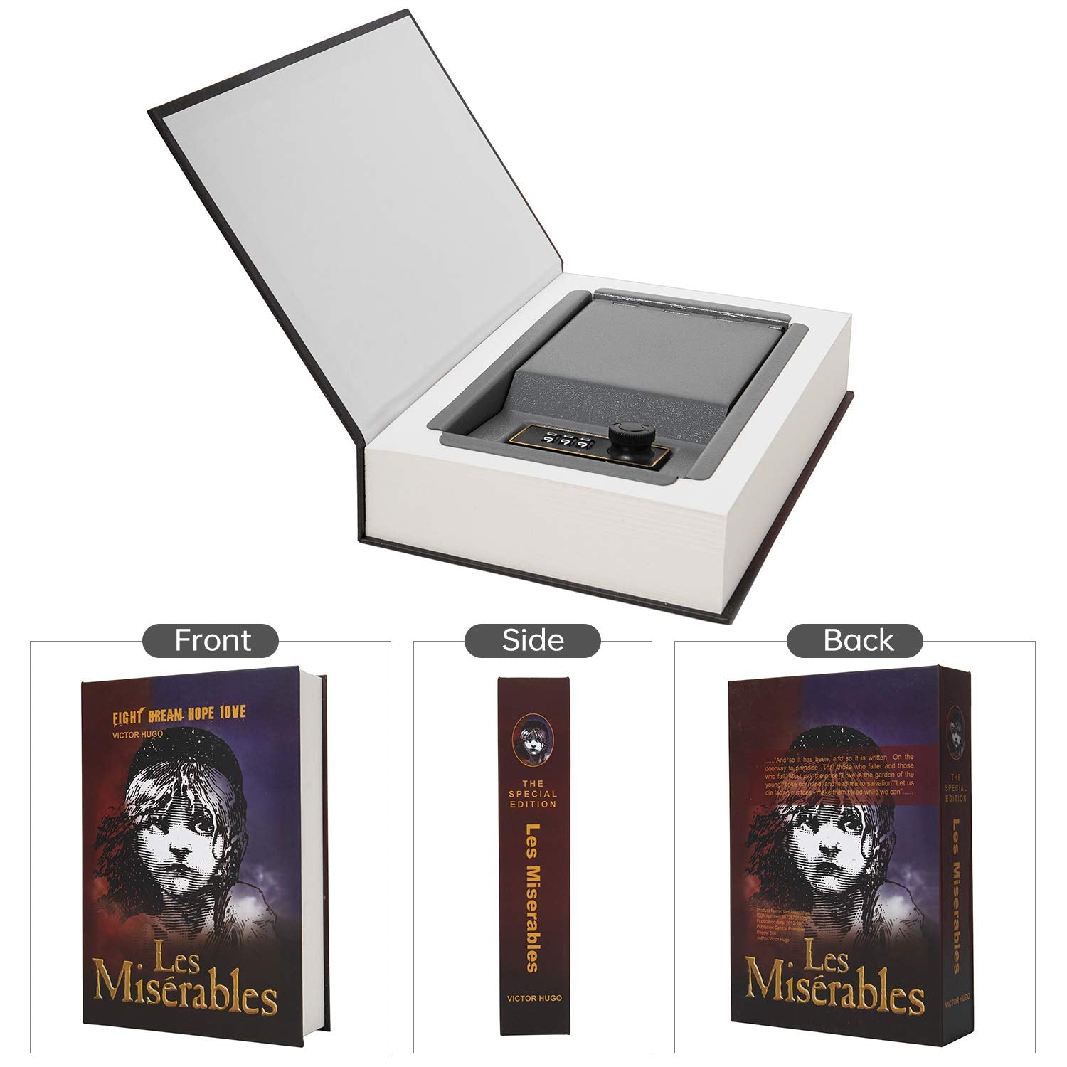 PACOLO hidden compartment open book storage for discreet organization