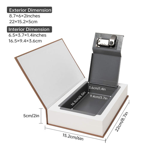 PACOLO Paris combination lock book safe shows hollow book design for secure access.
