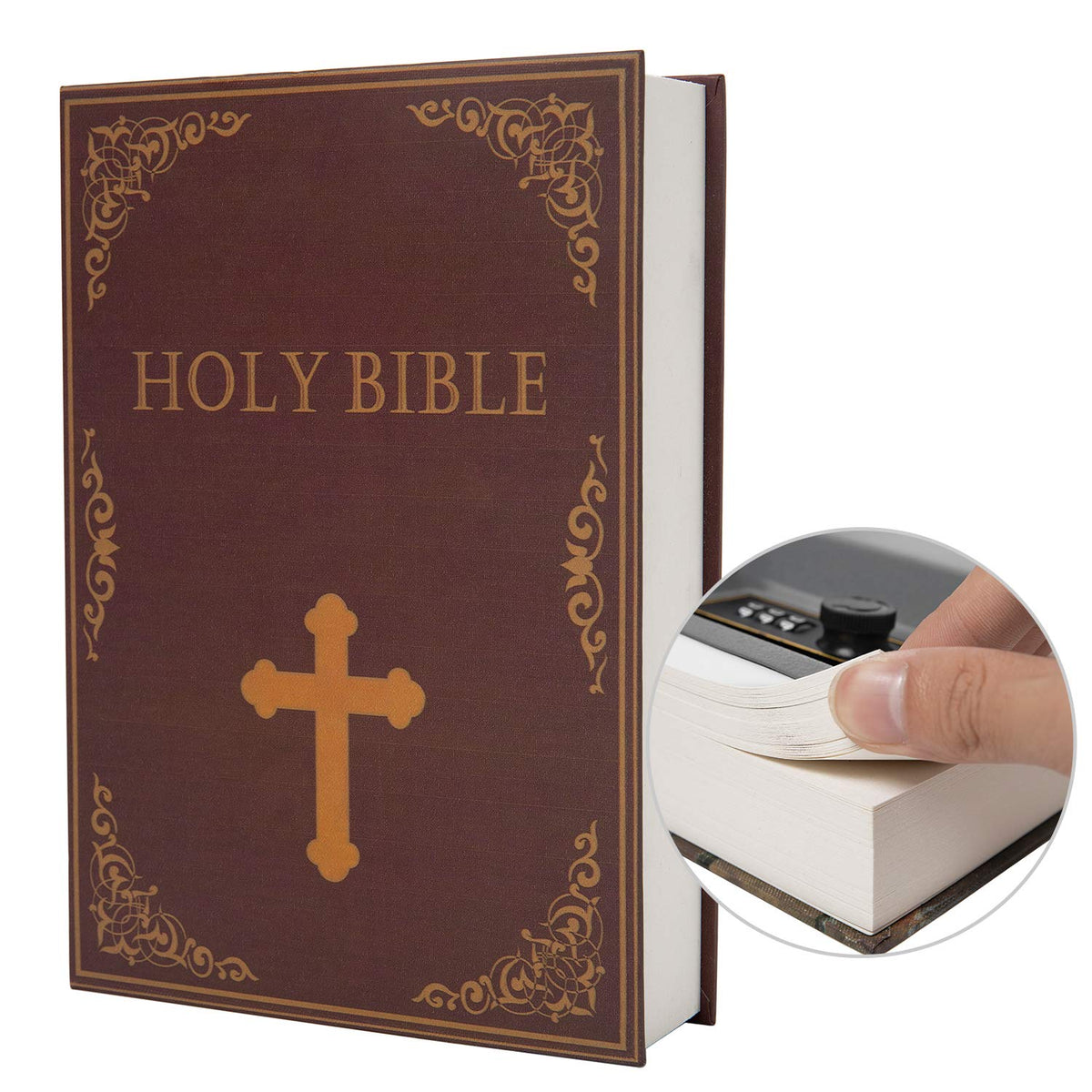 PACOLO Real Paper Transfer Book Safe front view with hidden compartment for valuables.