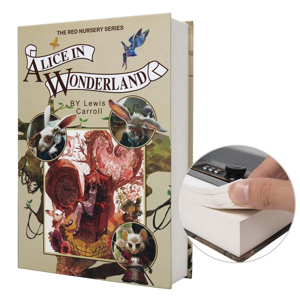 PACOLO real paper transfer book safe with hidden compartment for valuables