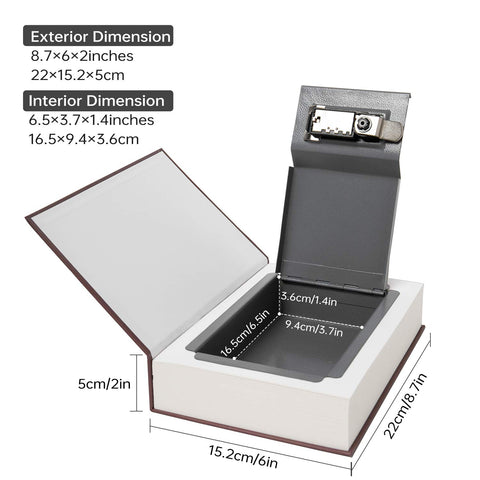 PACOLO Real Paper Transfer Book Safe open interior reveals storage space.