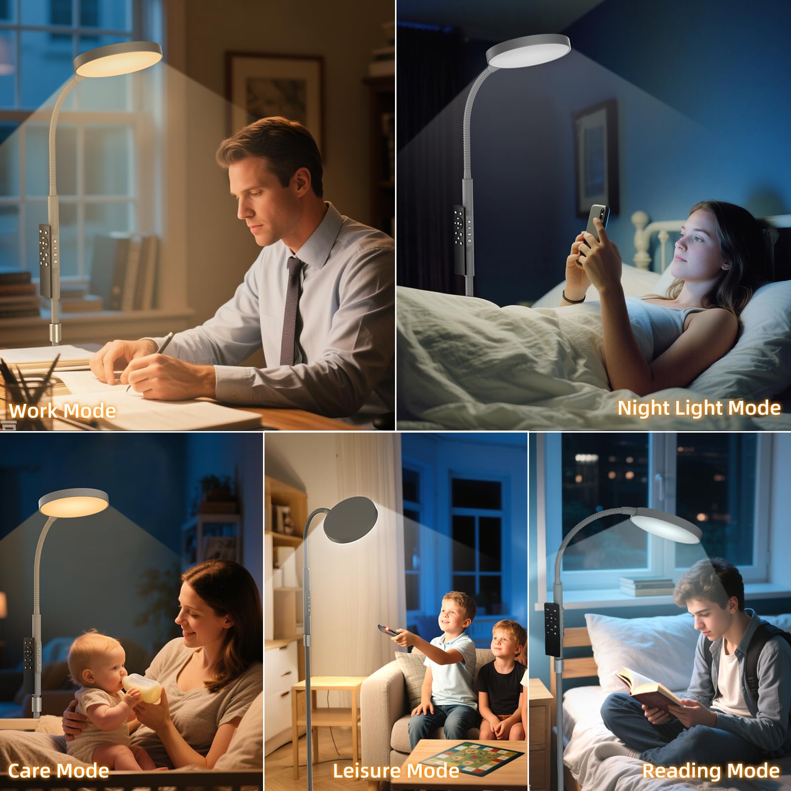 PACOVY five preset modes tailor lighting for work, reading, and more.