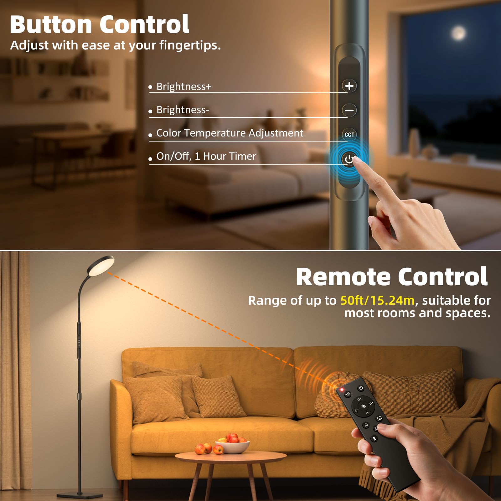 PACOVY gooseneck 360-degree rotation for precise angle placement