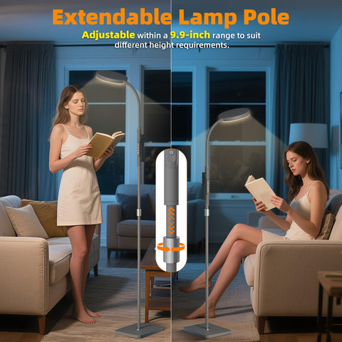 PACOVY gooseneck 360 rotation allows precise light placement on a desk.
