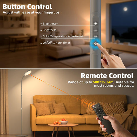 PACOVY remote control provides easy brightness and color adjustments from afar.