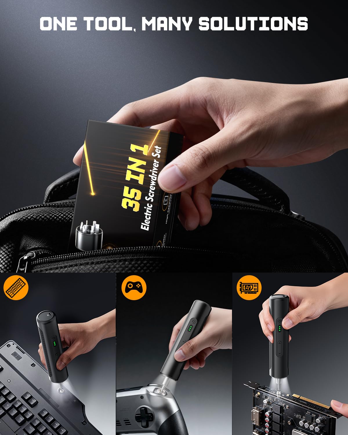PACOVY portable tool case keeps bits organized on the go.