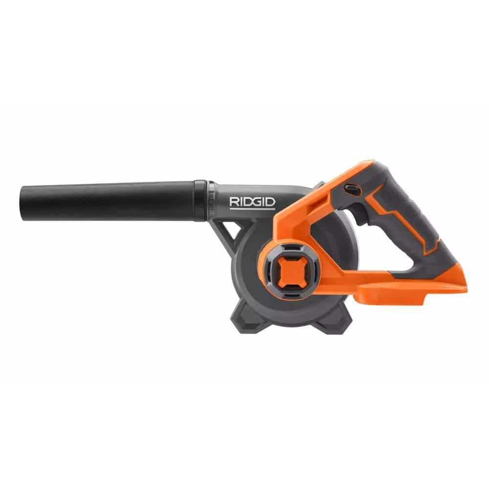 Pacroban 18V compact blower in action showing high airflow
