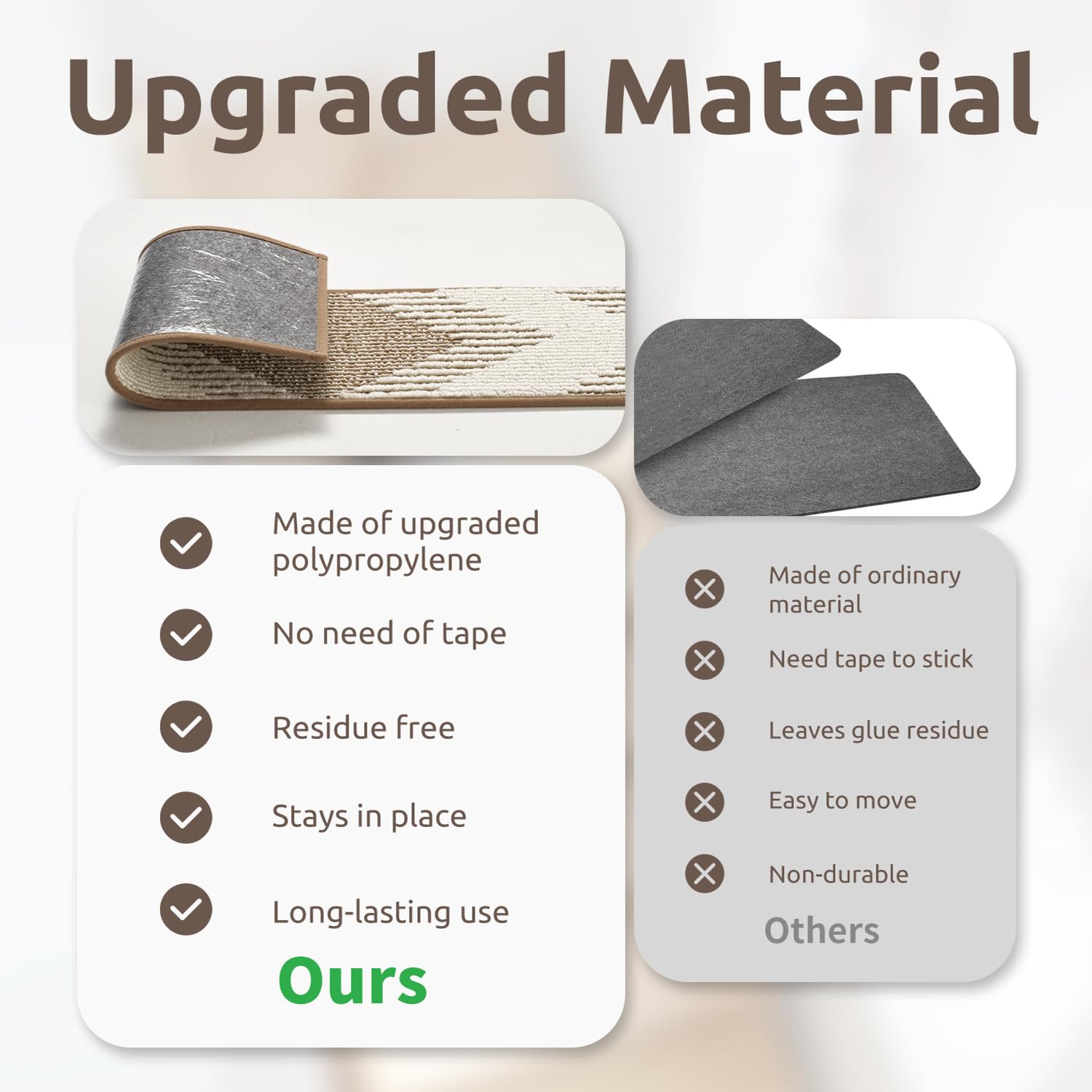PADOOR 15pc stair treads made from durable material built for heavy daily use