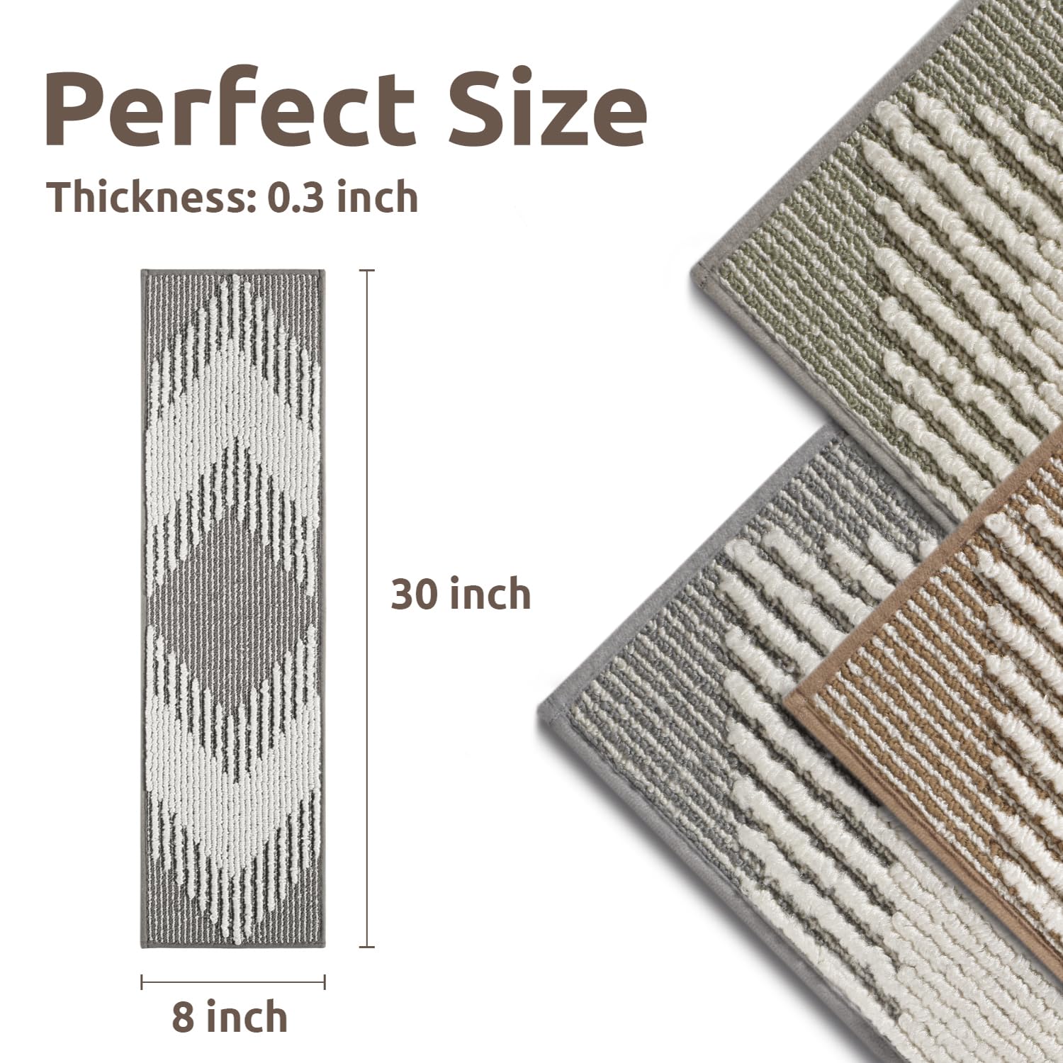 PADOOR stair treads show easy installation with peel-and-stick backing