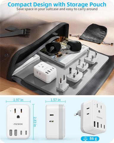 PAEWOK universal adapter suitable for global use, not a voltage converter