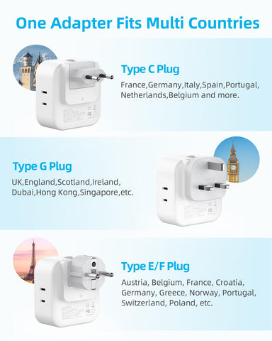 PAEWOK close-up of USB-C and USB-A ports for fast charging on the go.
