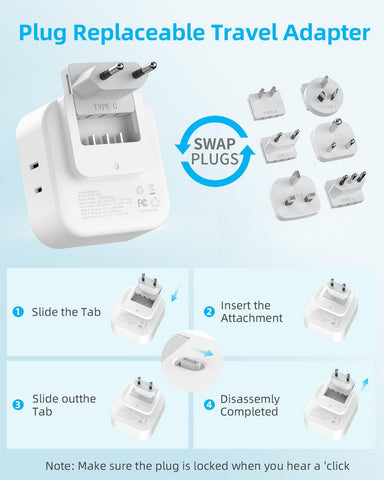 PAEWOK USB-C ports provide high-speed charging for devices on the go.