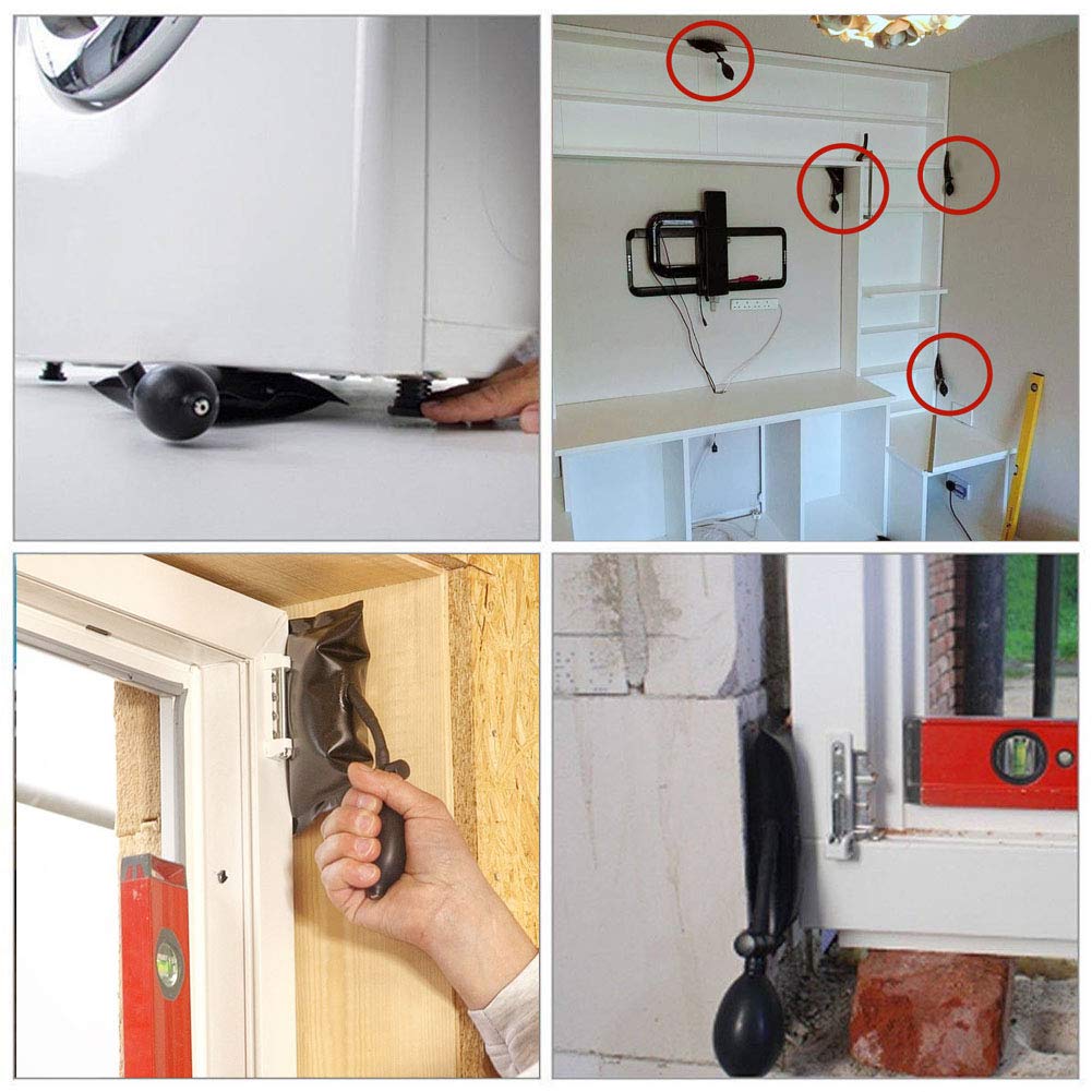 PAFOWO air wedge bag pump kit in-use on a doorway installation.
