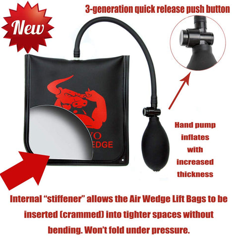 PAFOWO air wedge bag pump large side view handles bigger loads with stability.