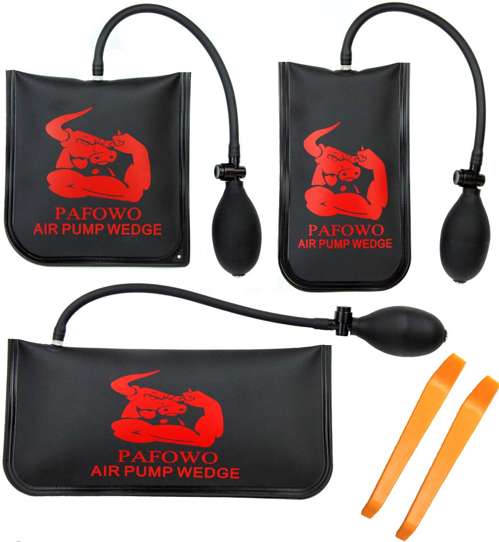 PAFOWO air wedge bag pump small side view shows compact design for tight spaces.