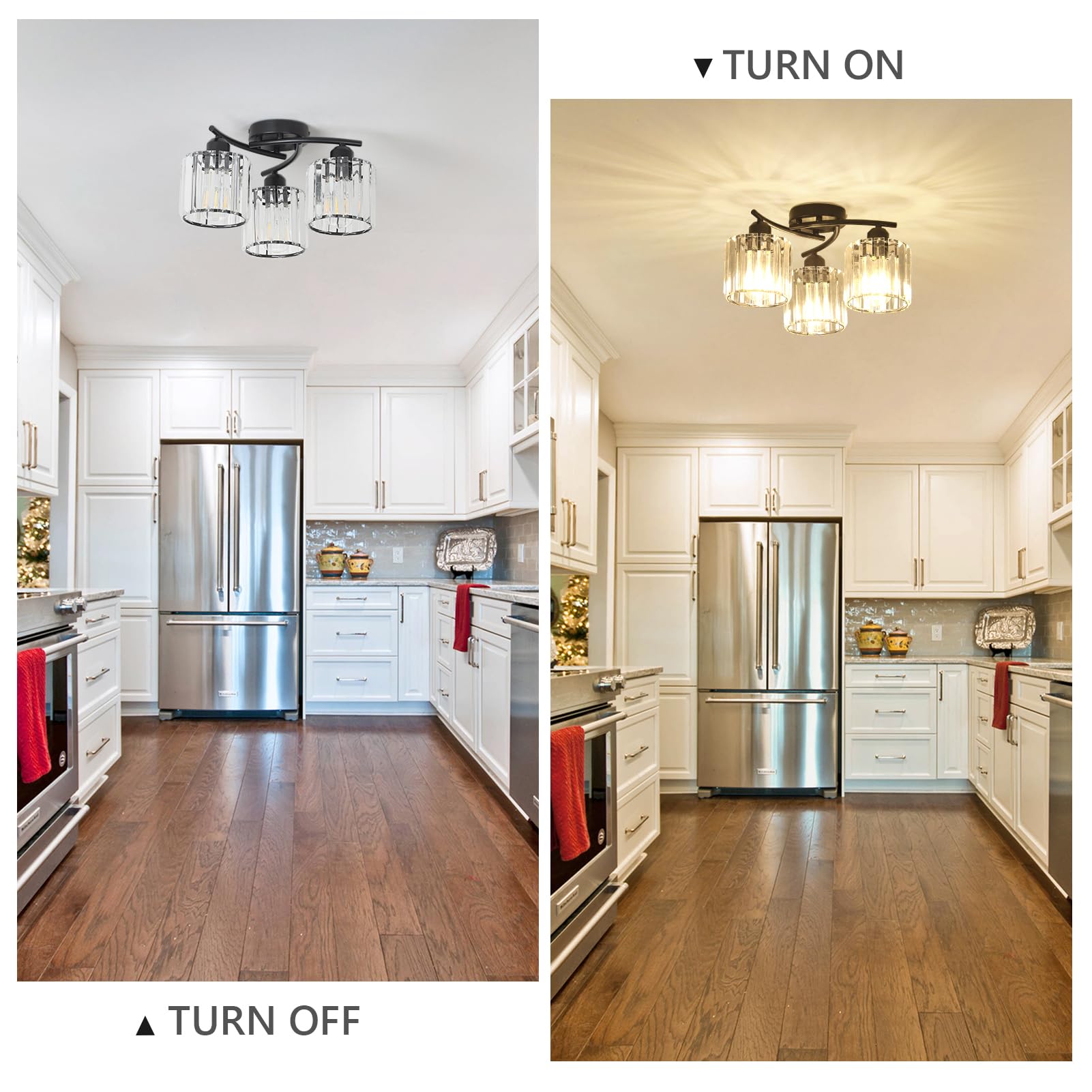 PAUFUL black metal frame complements modern kitchens and entryways