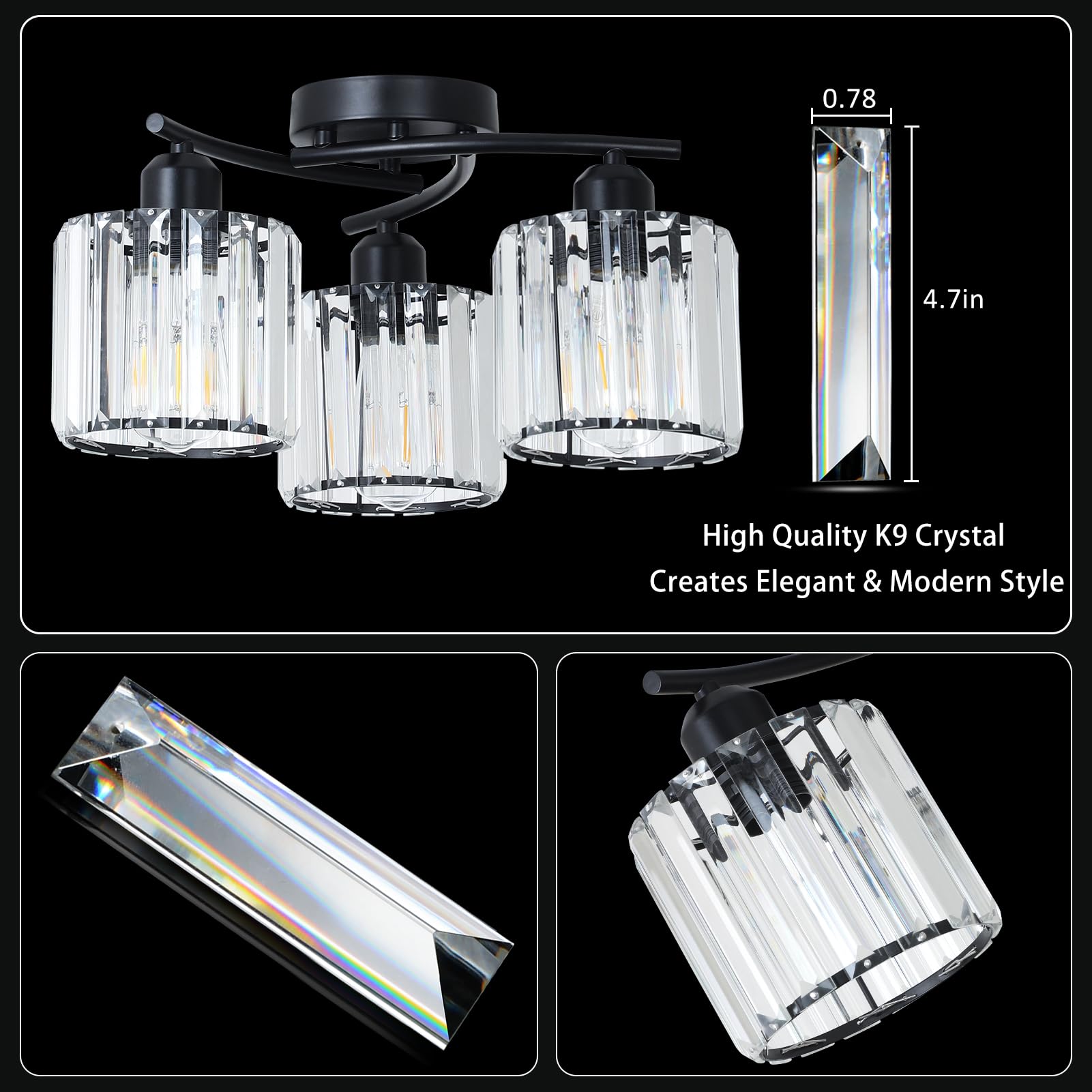 PAUFUL dimmable option with compatible bulbs for mood control
