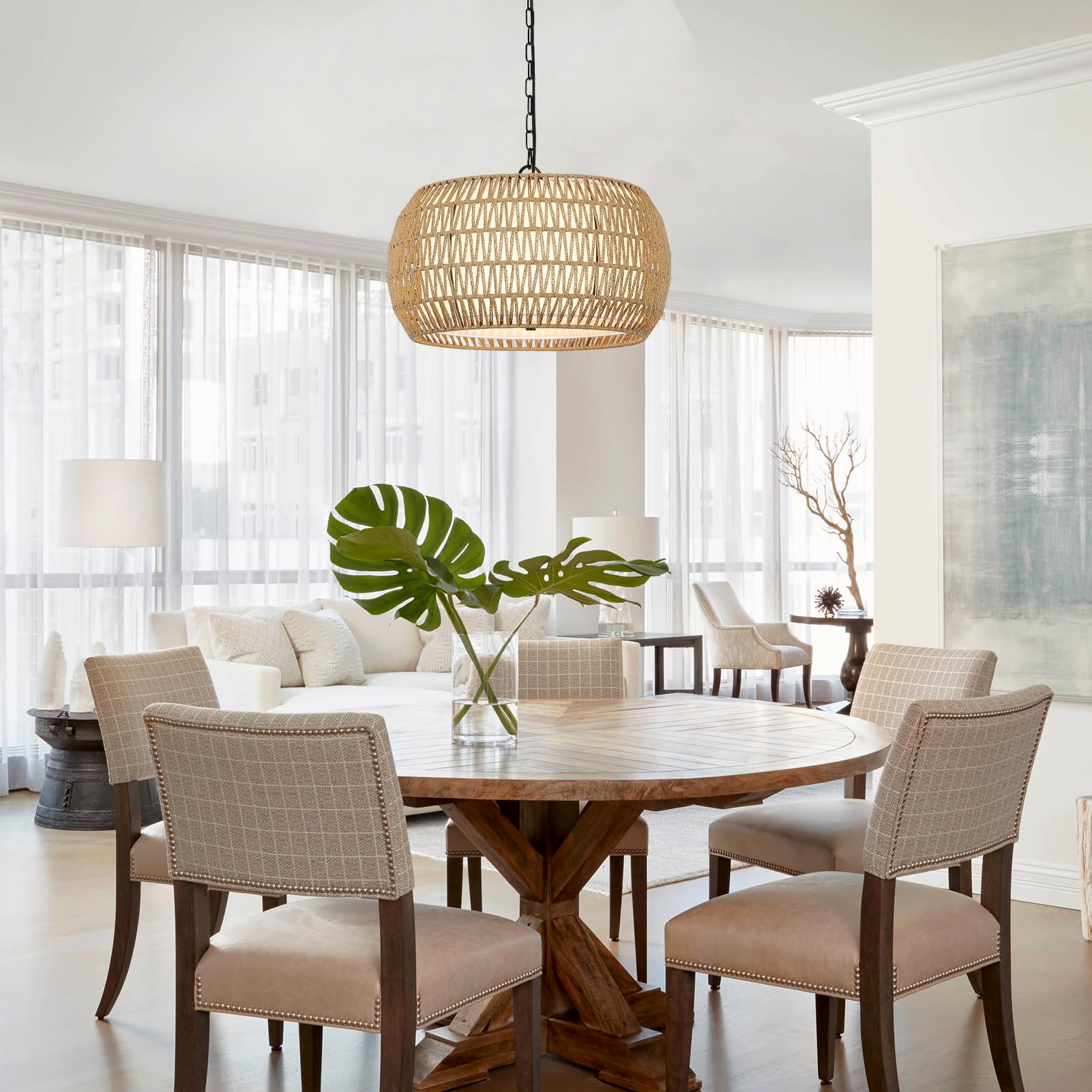 PAUFUL chandelier suits flat or sloped ceilings with secure mounting